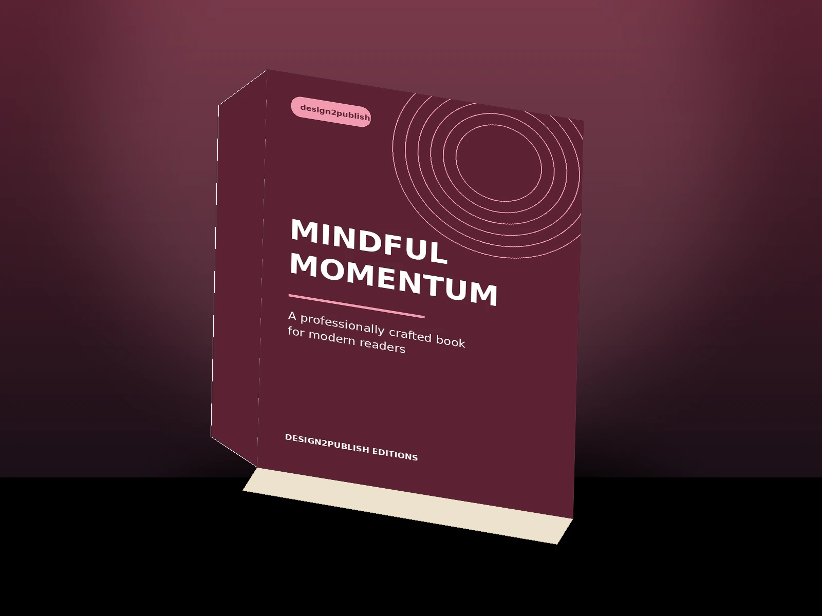 Premium 3D book mockup by design2publish