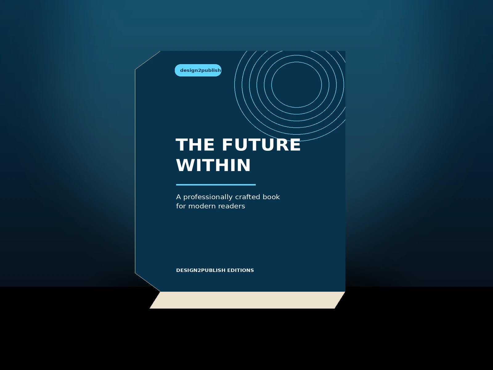 Premium 3D book mockup by design2publish