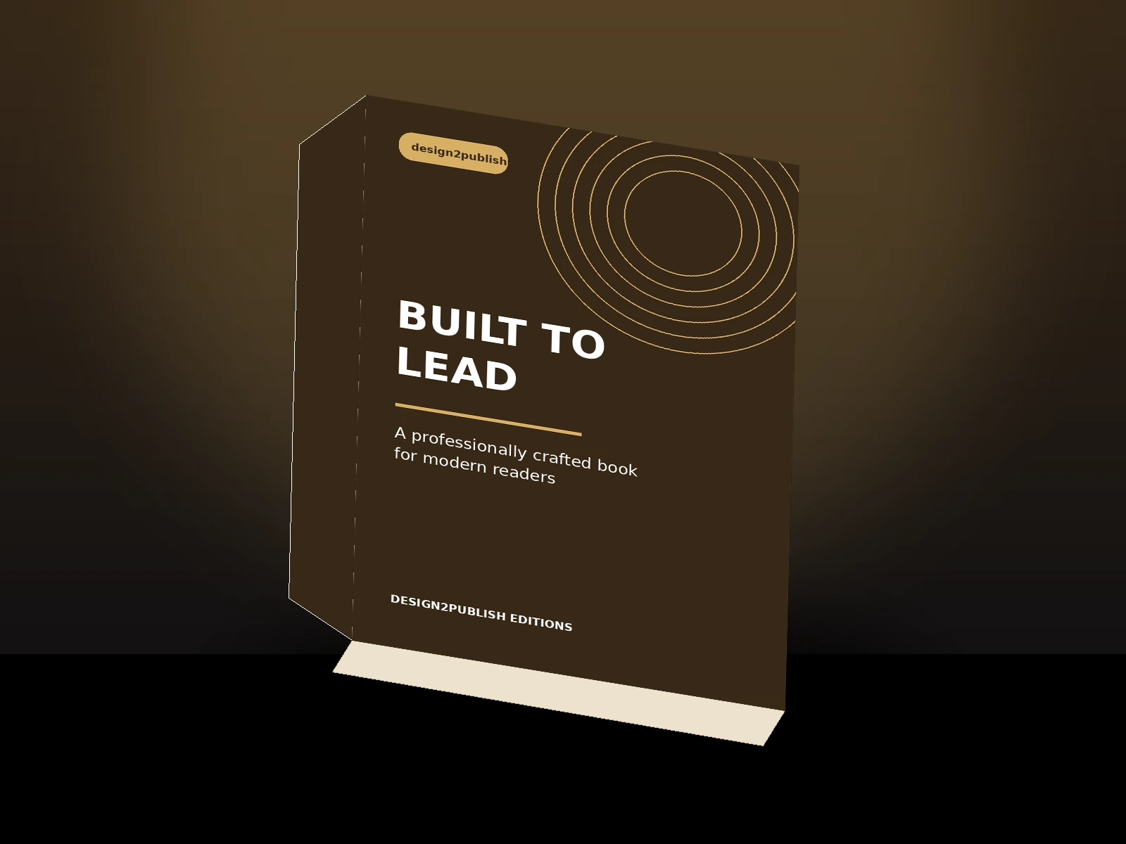 Premium 3D book mockup by design2publish