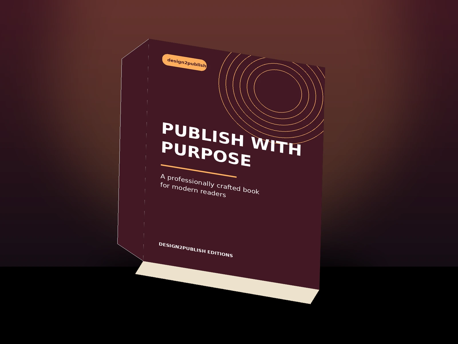 Premium 3D book mockup by design2publish