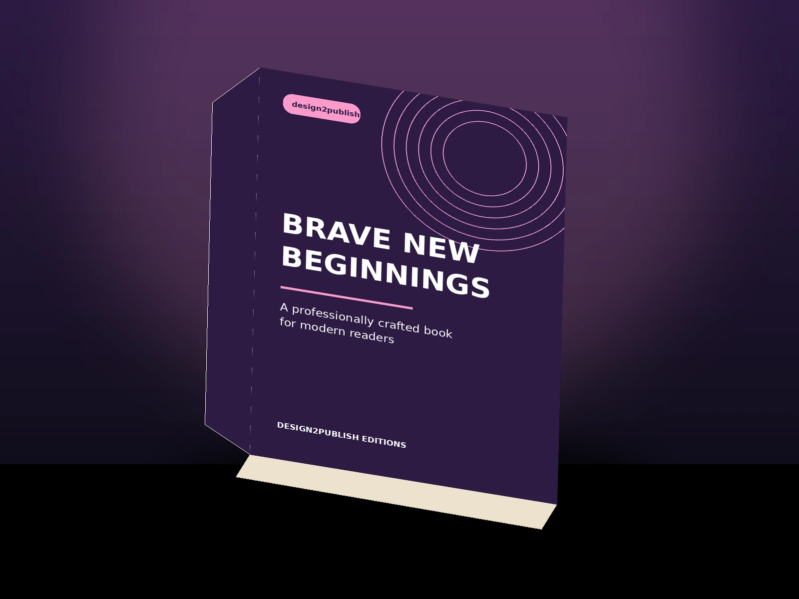 Premium 3D book mockup by design2publish