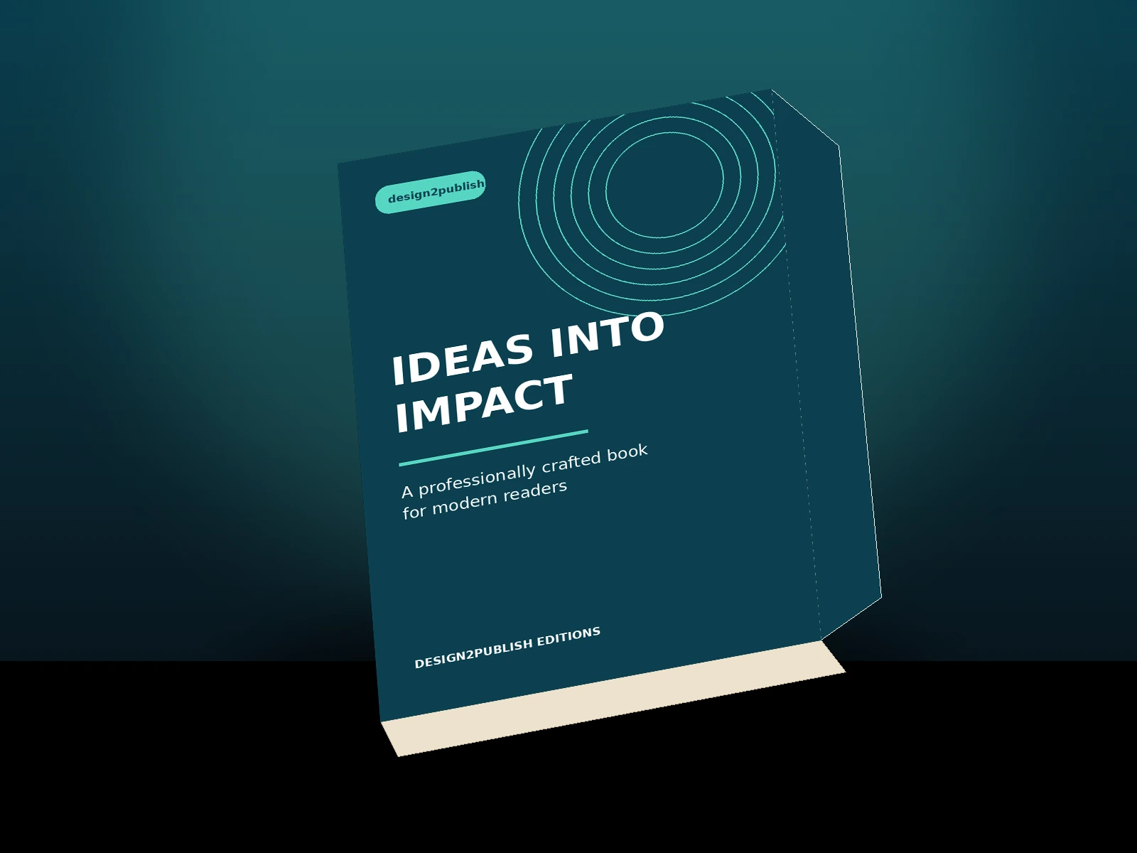 Premium 3D book mockup by design2publish