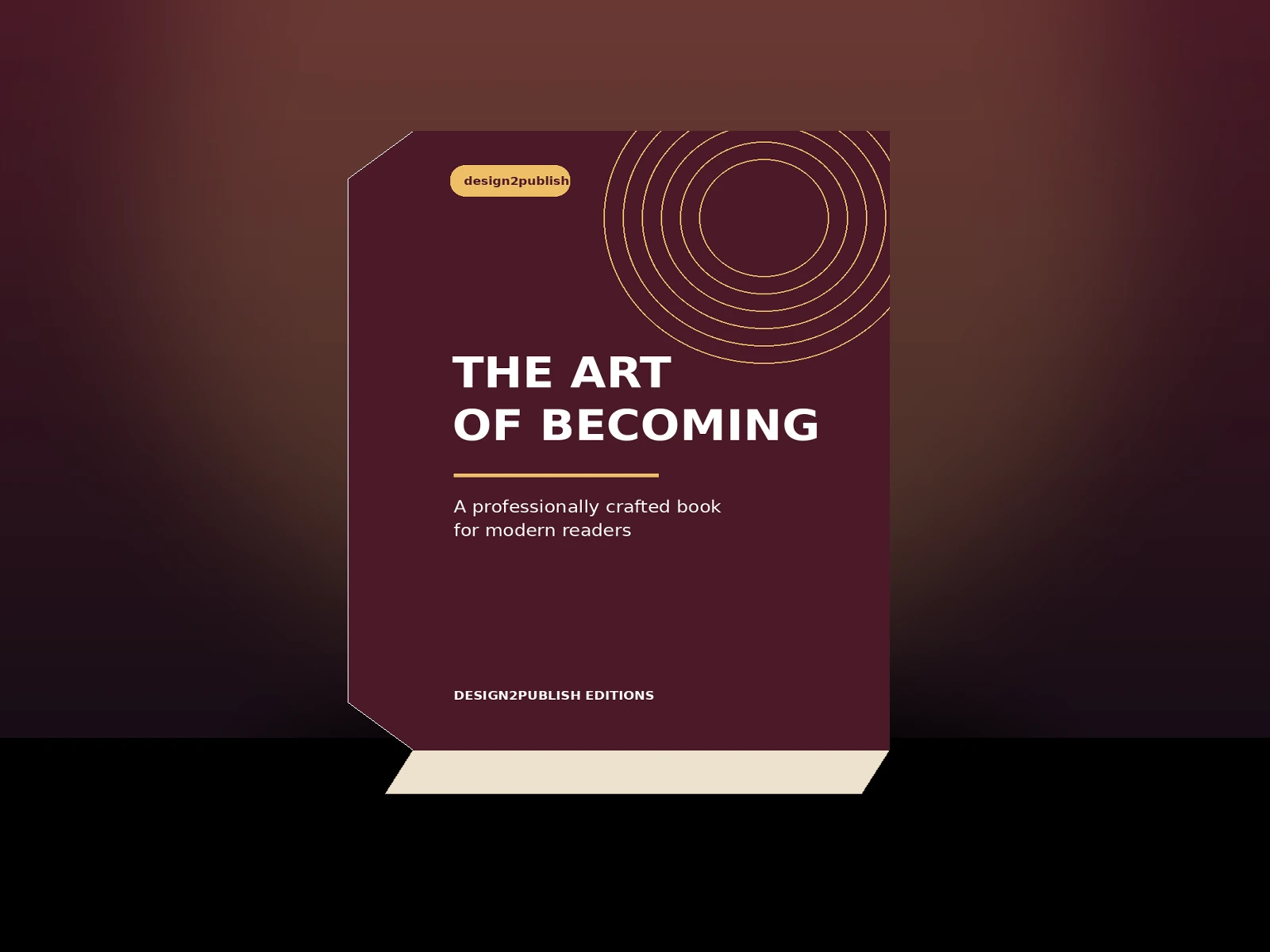 Premium 3D book mockup by design2publish