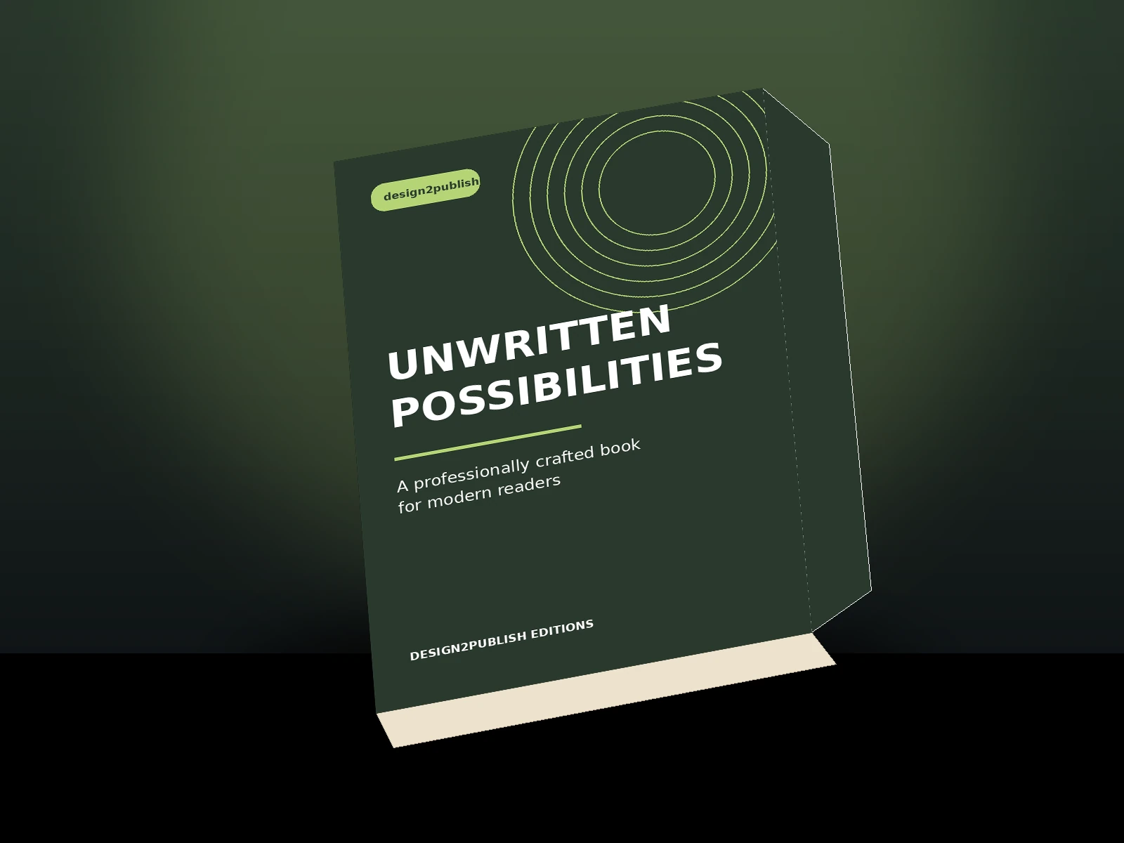 Premium 3D book mockup by design2publish